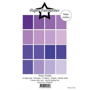 Paper Favourites PFSS962 - Very Violet 15x21 cm A5