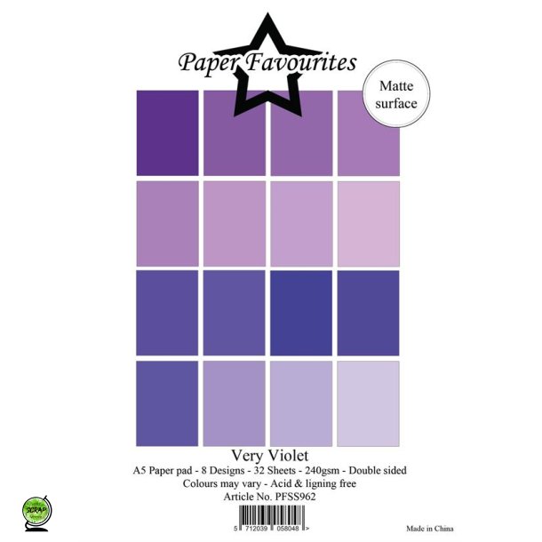 Paper Favourites PFSS962 - Very Violet 15x21 cm A5