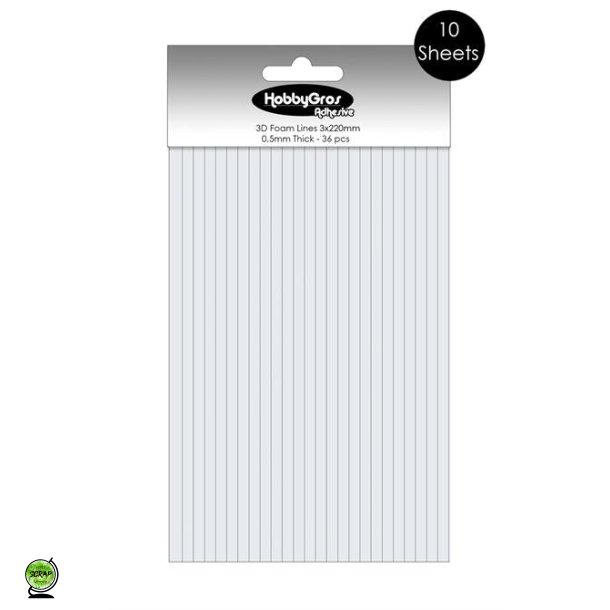 HobbyGros HGA003 - 3D Foam lines 0,5mm tyk
