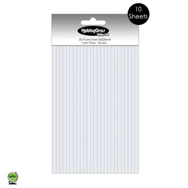 HobbyGros HGA004 - 3D Foam lines 1 mm tyk