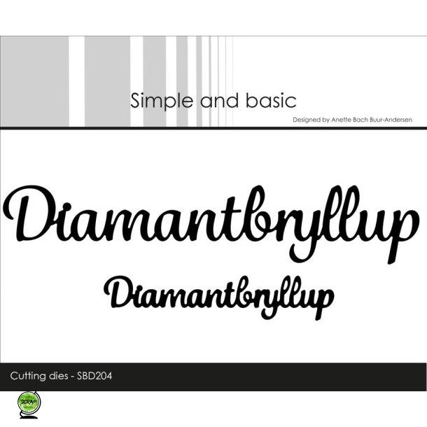 Simple and Basic SBD204 - Dies Tekst Diamantbryllup