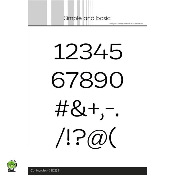 Simple and Basic SBD255 - Dies Funky alfabet tal og tegn