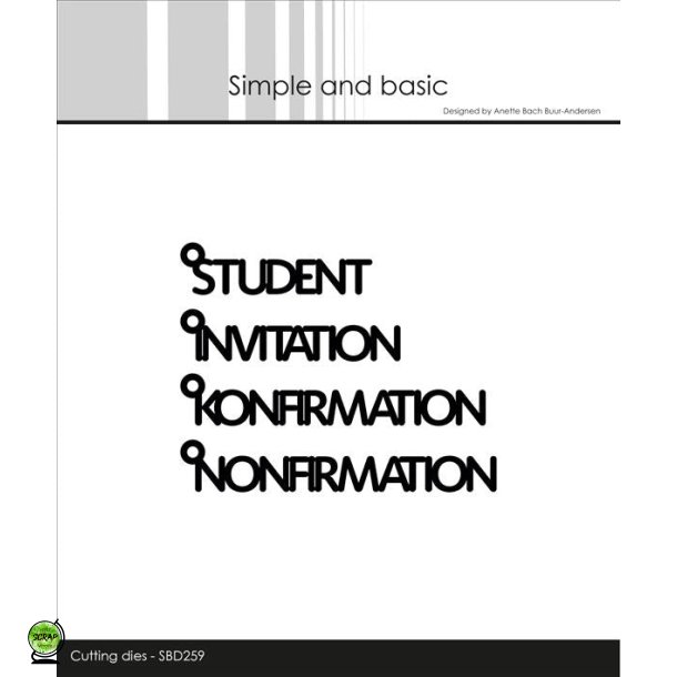 Simple and Basic SBD259 - Dies Danske tekster med je 1