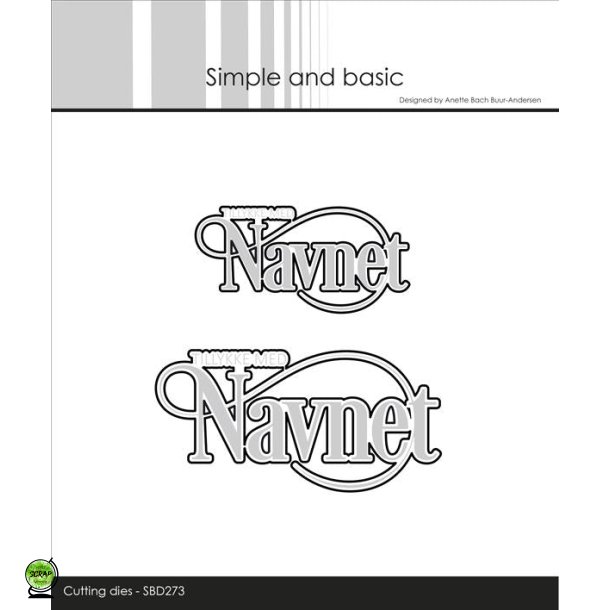 Simple and Basic SBD273 - Dies tekst Navnet med snirkler