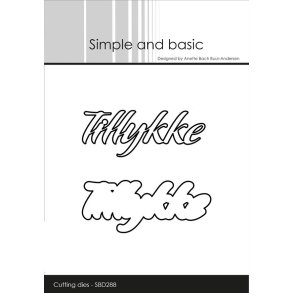 Simple and Basic SBD288 - Dies Tekst Tillykke med skygge