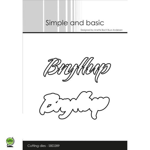 Simple and Basic SBD289 - Dies Tekst Bryllup med skygge