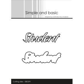Simple and Basic SBD291 - Dies Tekst Student med skygge