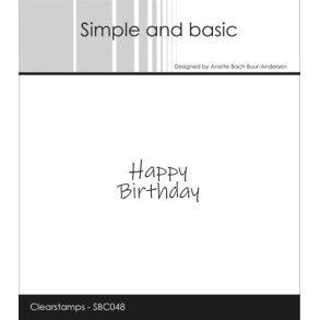 Simple and Basic SBC048 - Stempel Happy Birthday