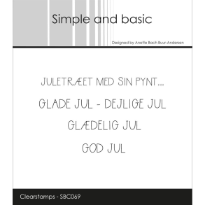 Simple and Basic SBC069 - Stempel jule tekster