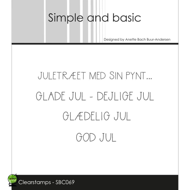 Simple and Basic SBC069 - Stempel jule tekster