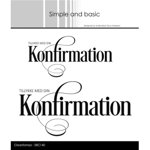 Simple and Basic SBC140 - Stempel Konfirmation med snirkler