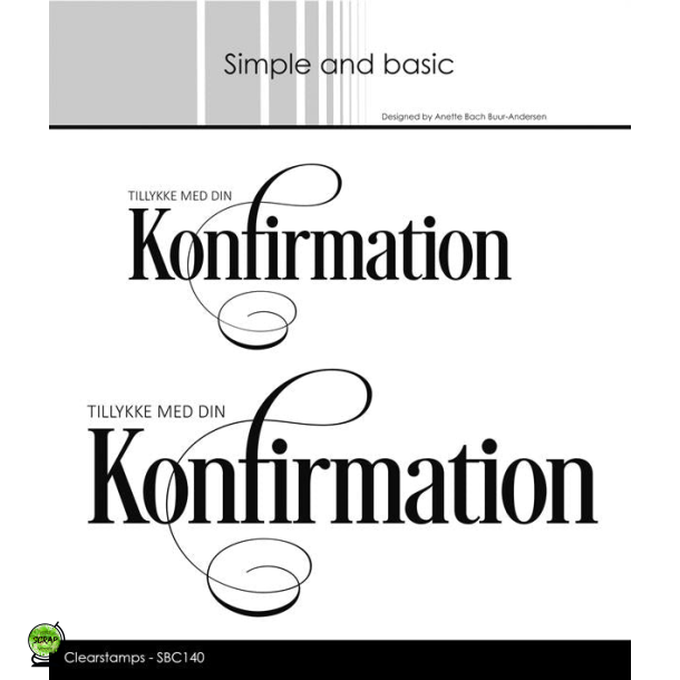 Simple and Basic SBC140 - Stempel Konfirmation med snirkler