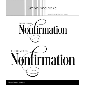 Simple and Basic SBC141 - Stempel Nonfirmation med snirkler