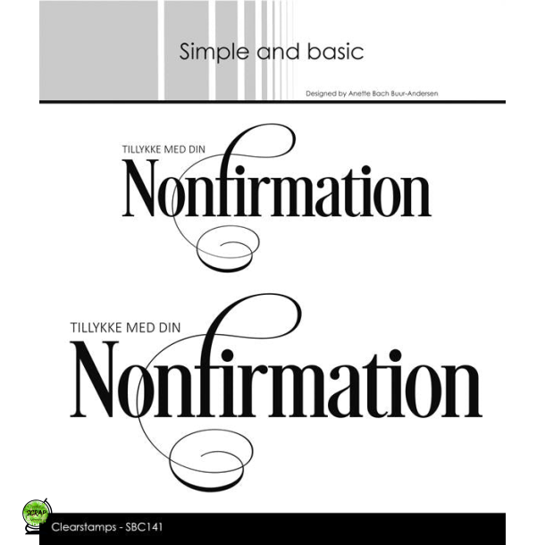 Simple and Basic SBC141 - Stempel Nonfirmation med snirkler