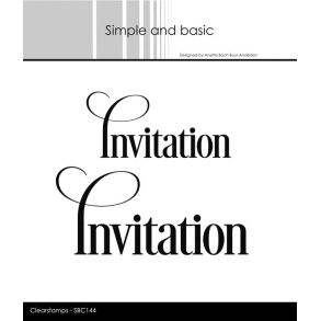 Simple and Basic SBC144 - Stempel Invitation med snirkler