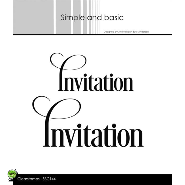Simple and Basic SBC144 - Stempel Invitation med snirkler