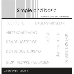 Simple and Basic SBC194 - Stempel tekst 