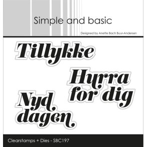 Simple and Basic SBC197 - Stempel m/dies Danske tekster 1