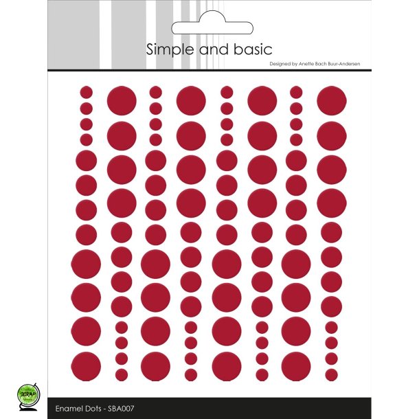 Simple and Basic SBA007 - Enamel dots chili red
