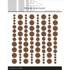 Simple and Basic SBA020 - Enamel dots chocolate brown