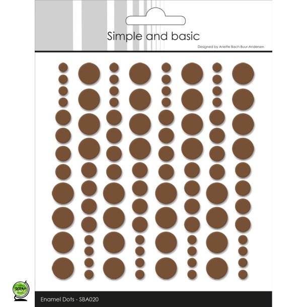 Simple and Basic SBA020 - Enamel dots chocolate brown