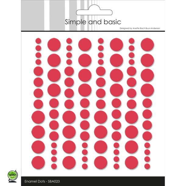 Simple and Basic SBA023 - Enamel dots red calm