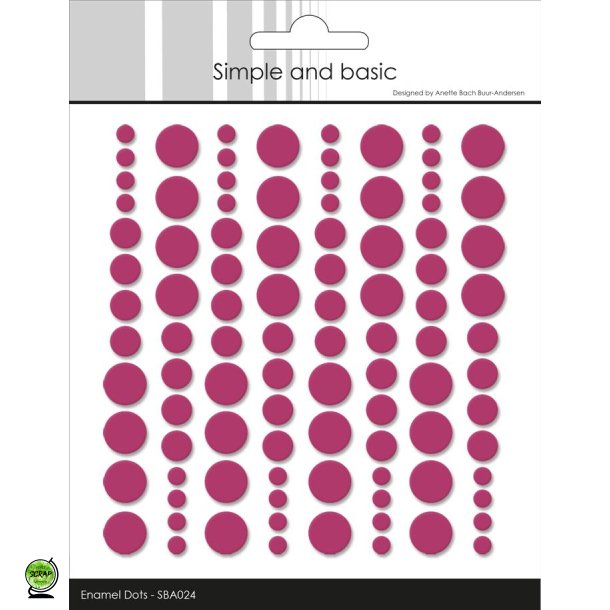Simple and Basic SBA024 - Enamel dots wine red