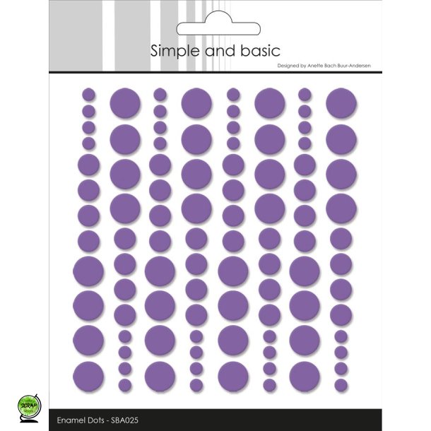 Simple and Basic SBA025 - Enamel dots purple