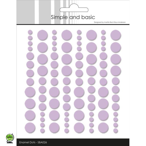 Simple and Basic SBA026 - Enamel dots light purple