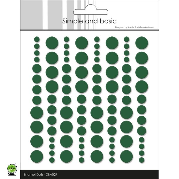 Simple and Basic SBA027 - Enamel dots forest green