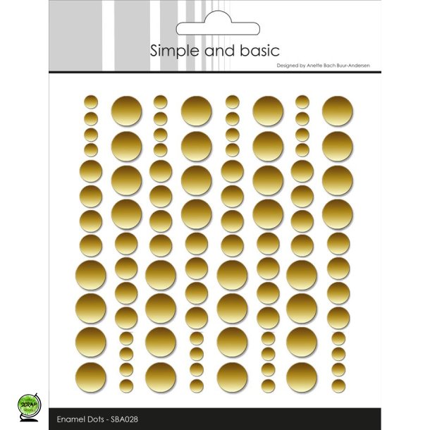 Simple and Basic SBA028 - Enamel dots metallic gold