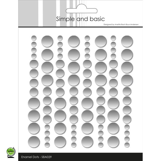 Simple and Basic SBA029 - Enamel dots metallic silver