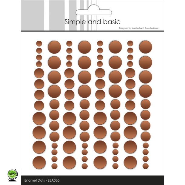 Simple and Basic SBA030 - Enamel dots metallic copper