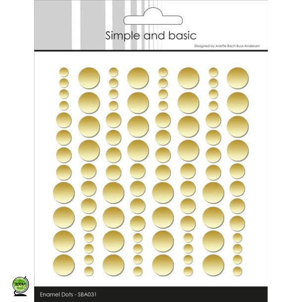 Simple and Basic SBA031 - Enamel dots metallic gold matte