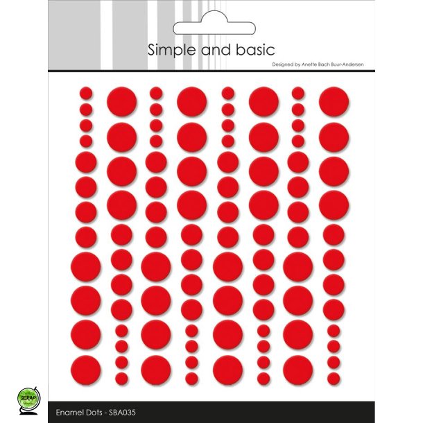 Simple and Basic SBA035 - Enamel Dots Pink Red