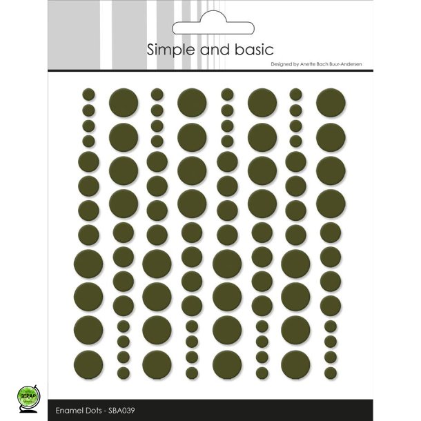 Simple and Basic SBA039 - Enamel Dots Moss Green