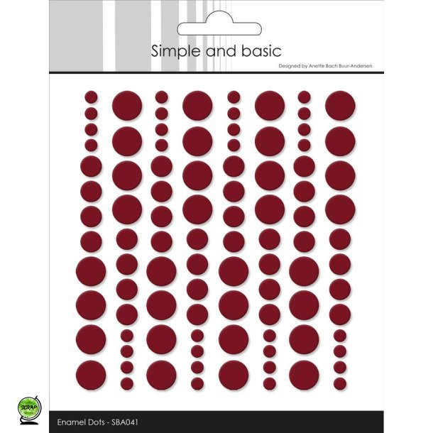 Simple and Basic SBA041 - Dots Burgundy