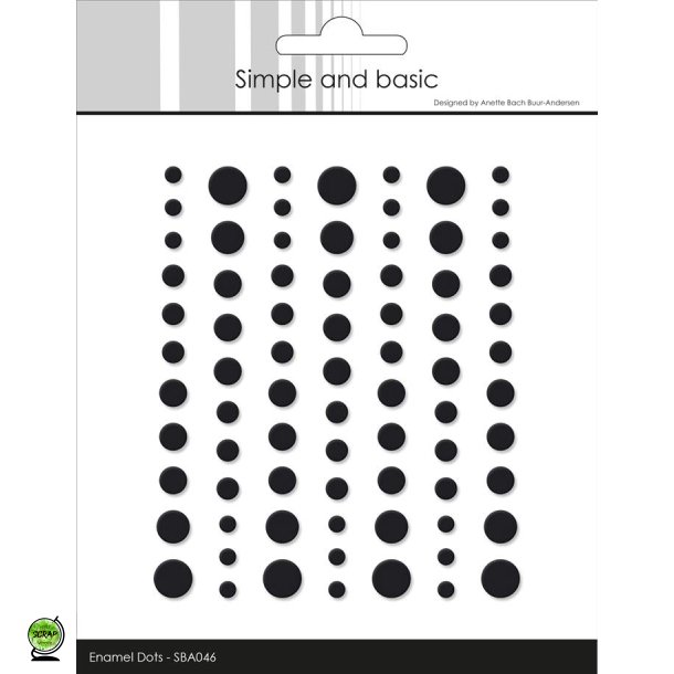 Simple and Basic SBA046 - Enamel dots black (small)