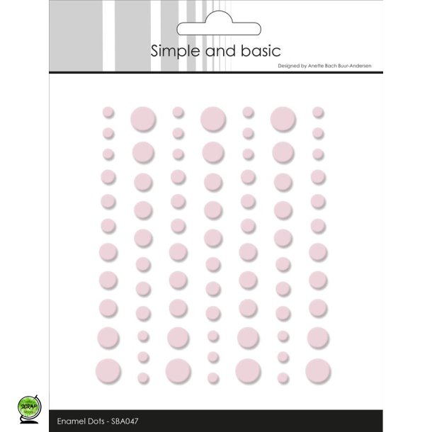 Simple and Basic SBA047 - Enamel dots light pink (small)