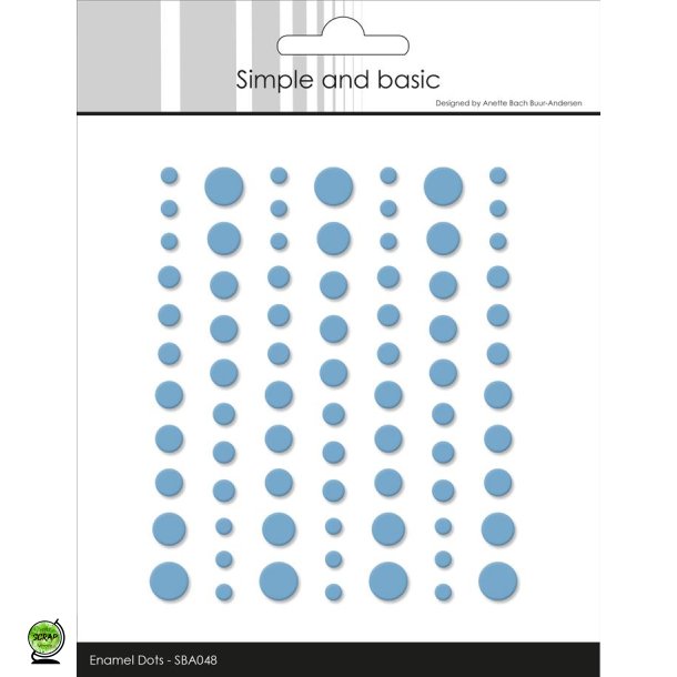 Simple and Basic SBA048 - Enamel dots light blue (small)
