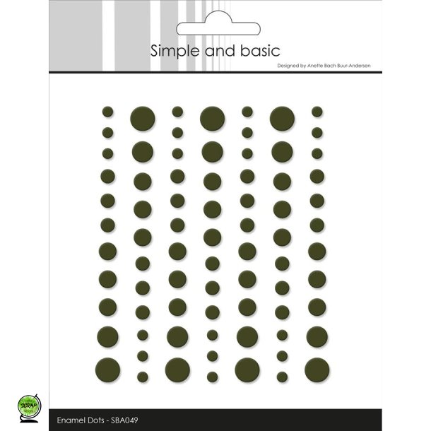 Simple and Basic SBA049 - Enamel dots forest green (small)
