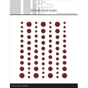 Simple and Basic SBA050 - Enamel dots wine red (small)