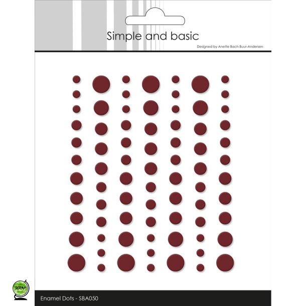 Simple and Basic SBA050 - Enamel dots wine red (small)