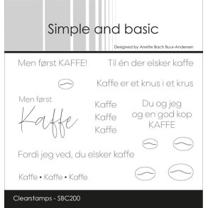 Simple and Basic SBC200 - Stempel Tekst dansk Kaffe