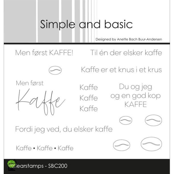 Simple and Basic SBC200 - Stempel Tekst dansk Kaffe