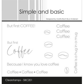 Simple and Basic SBC201 - Stempel Tekst engelsk Coffee