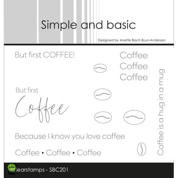 Simple and Basic SBC201 - Stempel Tekst engelsk Coffee