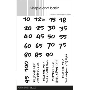 Simple and Basic SBC203 - Stempel Anniversary numbers