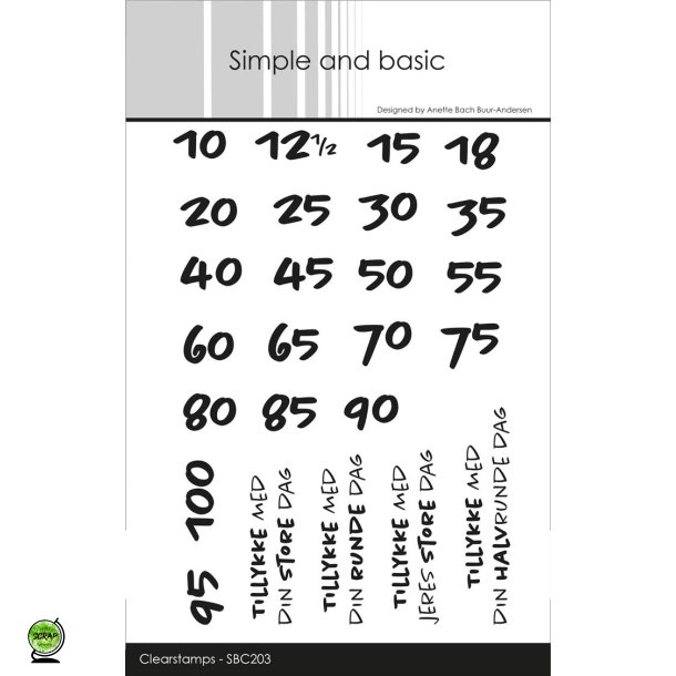 Simple and Basic SBC203 - Stempel Anniversary numbers