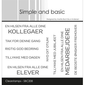 SImple and Basic SBC208 - Stempel Tekst En hilsen